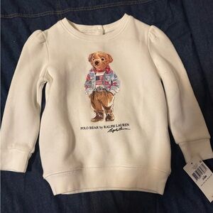 Ralph Lauren Cream Polo Bear Top